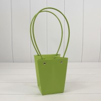 Пакет подарочный "Ваза для цветов" 15,5*13*9,5 Салатовый 1/10 1/150 Арт: 000170G/2303