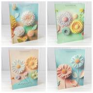 Пакет подарочный с блёстками "Цветы" (микс 261) 30*41,5*12 210г 1/20 1/80 Арт: 000261A - Пакет подарочный с блёстками "Цветы" (микс 261) 30*41,5*12 210г 1/20 1/80 Арт: 000261A