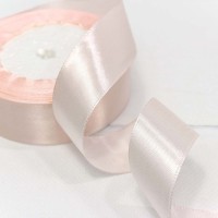 Лента Атласная Сатин 2,5см*25ярд Бледно-розовый 1/5 1/120 Арт: 562-25/63