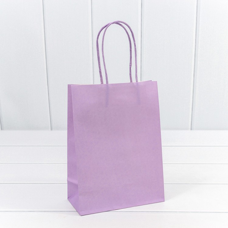Пакет подарочный Крафт Сиреневый 16*22*8 120г 1/20 1/180 Арт: 214E/530
