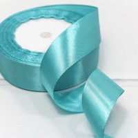 Лента Атласная Сатин 2,5см*25ярд Бирюзовый 1/5 1/300 Арт: 562-25/200