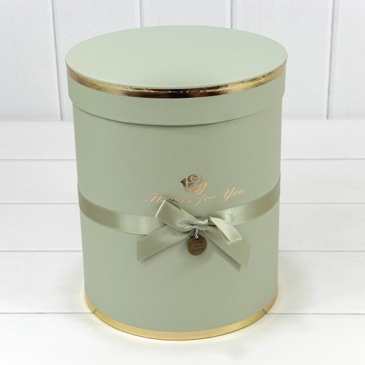 Коробки Цилиндр Набор 1/6 21*25,5 "Flowers for you" Серо-зелёный 1/8 Арт: 720950/4183