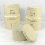 Коробки Круглые Набор 1/5 30*22,5 "Maison des Fleurs" Бежевый 1/4 Арт: 7219006/1900 - Коробки Круглые Набор 1/5 30*22,5 "Maison des Fleurs" Бежевый 1/4 Арт: 7219006/1900