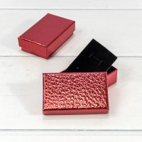 Коробка Прямоугольная 8*5*2,5 "Кожа крокодила" Красный 1/24 1/360 Арт: 62658/6