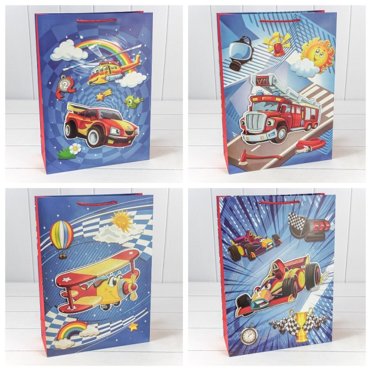 Пакет подарочный с 3D аппликацией "Детский" (микс 317) 30*41,5*12 210г 1/20 1/80 Арт: 000317A