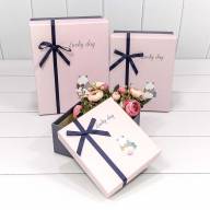 Коробки Прямоугольные Набор 1/3 25,5*20,5*10,5 с бантиком и хвостиком "Lucky day" 1/30 Арт: 720663/10 - Коробки Прямоугольные Набор 1/3 25,5*20,5*10,5 с бантиком и хвостиком "Lucky day" 1/30 Арт: 720663/10