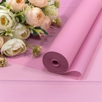 Плёнка 0,59*34м 900г матовая однотонная 55мкм Светло-пурпурный 1/6 1/12 Арт: 90057/0521