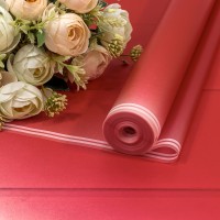 Плёнка 59см 800г матовая с двойной белой полосой 55мкм Бордовый 1/6 1/12 Арт: 80024/3517