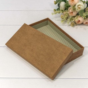 Коробка Прямоугольная 24*12*4 под кошелек Коричневый 1/120 Арт: 720310/10