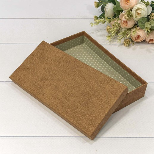 Коробка Прямоугольная 24*12*4 под кошелек Коричневый 1/120 Арт: 720310/10