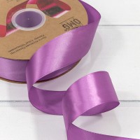 Лента Атласная Полиэстер класс А 3,8см*100ярд Фиолетовый 1/6 1/24 Арт: 556-38/466