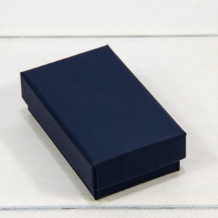 Коробка Прямоугольная 8*5*2,5 Крафт Тёмно-синий 1/24 1/360 Арт: 62267/9