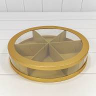 Коробка Круглая 35*7 сборная Золотой 1/14 Арт: 720896/1 - Коробка Круглая 35*7 сборная Золотой 1/14 Арт: 720896/1