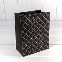 Пакет подарочный "Ромб" Чёрный 18*23*10 210г 1/20 1/160 Арт: 000391E/2