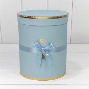 Коробки Цилиндр Набор 1/6 21*25,5 "Flowers for you" Голубой 1/8 Арт: 720950/13