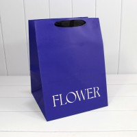 Пакет подарочный "Flower" Синий 28*38*28 210г 1/10 1/100 Арт: 000179YQ/36